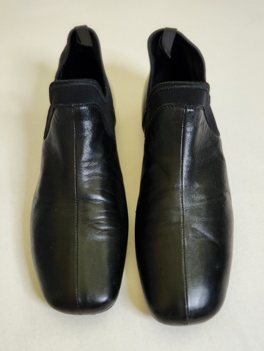 Prada Men's Loafers Slip On Shoes Black Leather Prada Size 7.5/ US Size 8.5